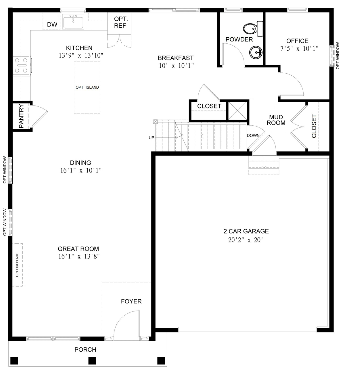 Chapel Bridge at Hamilton | The Tarrington Model - Floor Plan, First Floor