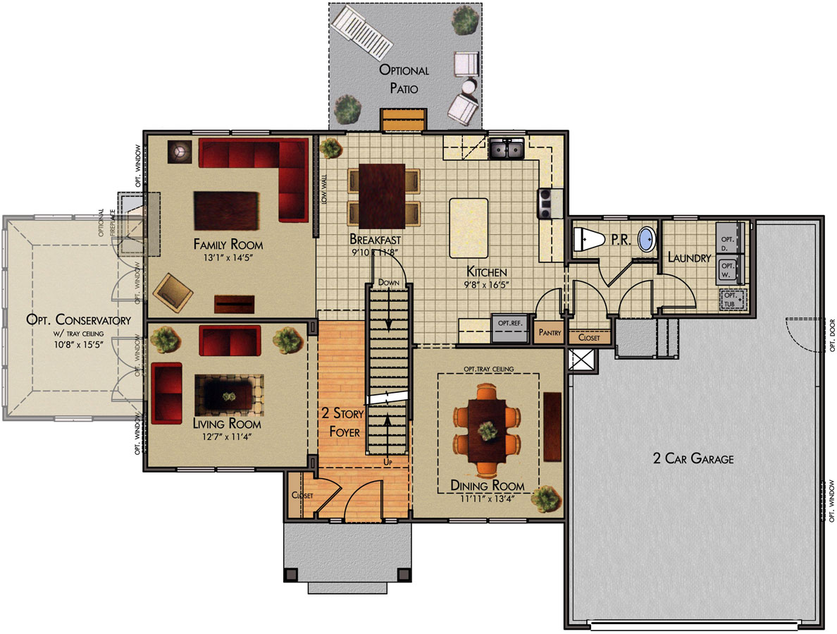 Coddington Hill | Bradford Model - Floor Plan, First Floor