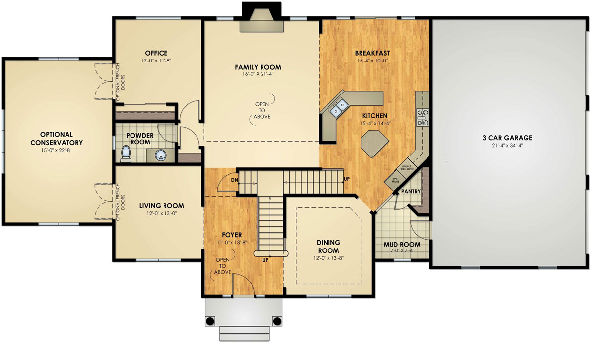 Hidden Brook | Kingsley Model - Floor Plan, First Floor