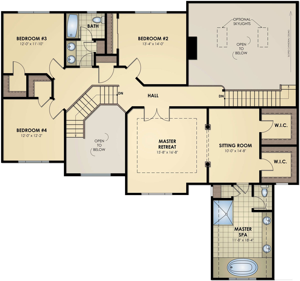 Hidden Brook | Langford Model - Floor Plan, Second Floor