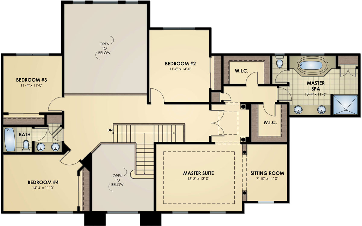 Hidden Brook | Marlton Model - Floor Plan, Second Floor