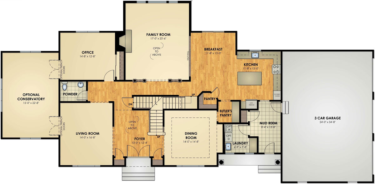 Hidden Brook | Newport Model - Floor Plan, First Floor