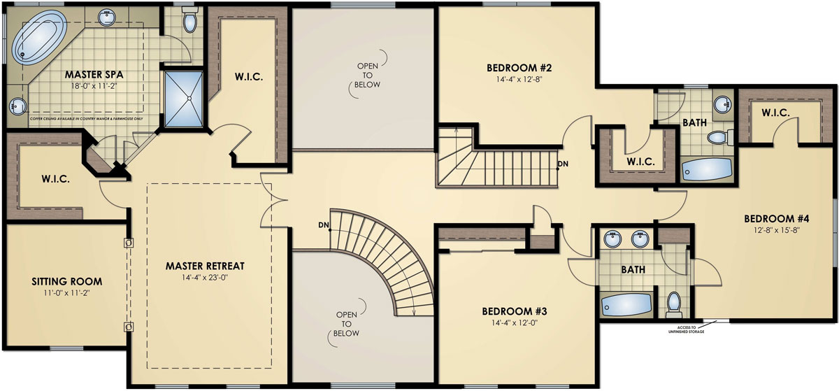 Hidden Brook | Oakdale Model - Floor Plan, Second Floor