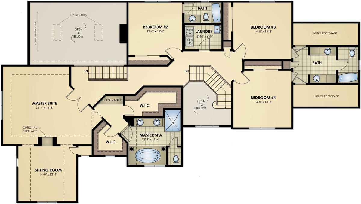 Hidden Brook | Pembrey Model - Floor Plan, Second Floor
