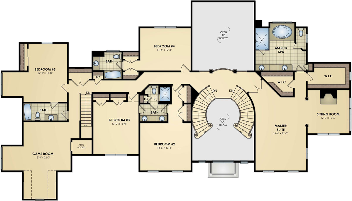 Hidden Brook | Rothwell Model - Floor Plan, Second Floor