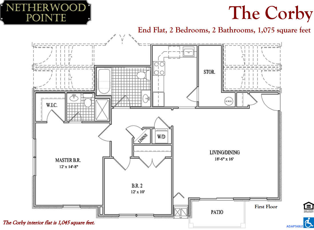 Netherwood Pointe | The Corby Model - Floor Plan