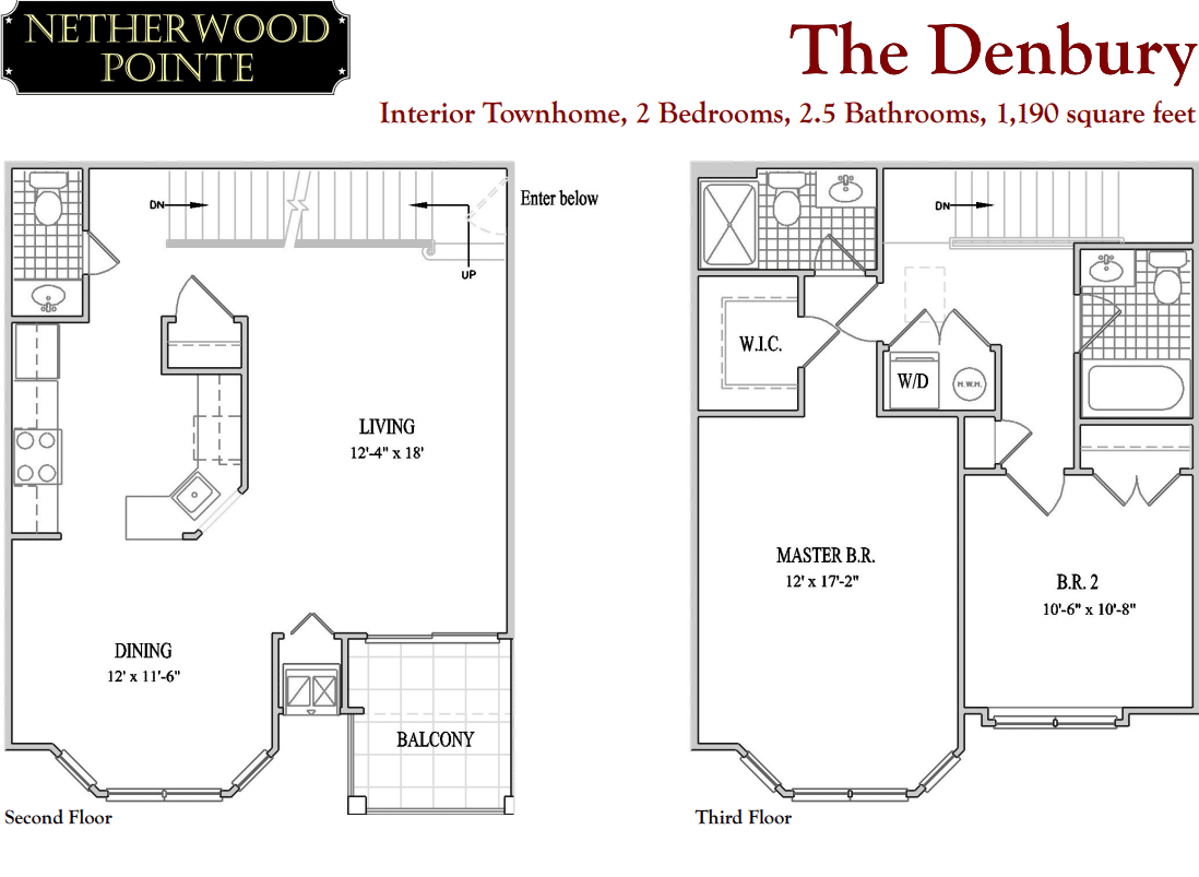 Netherwood Pointe | The Denbury Model - Floor Plan