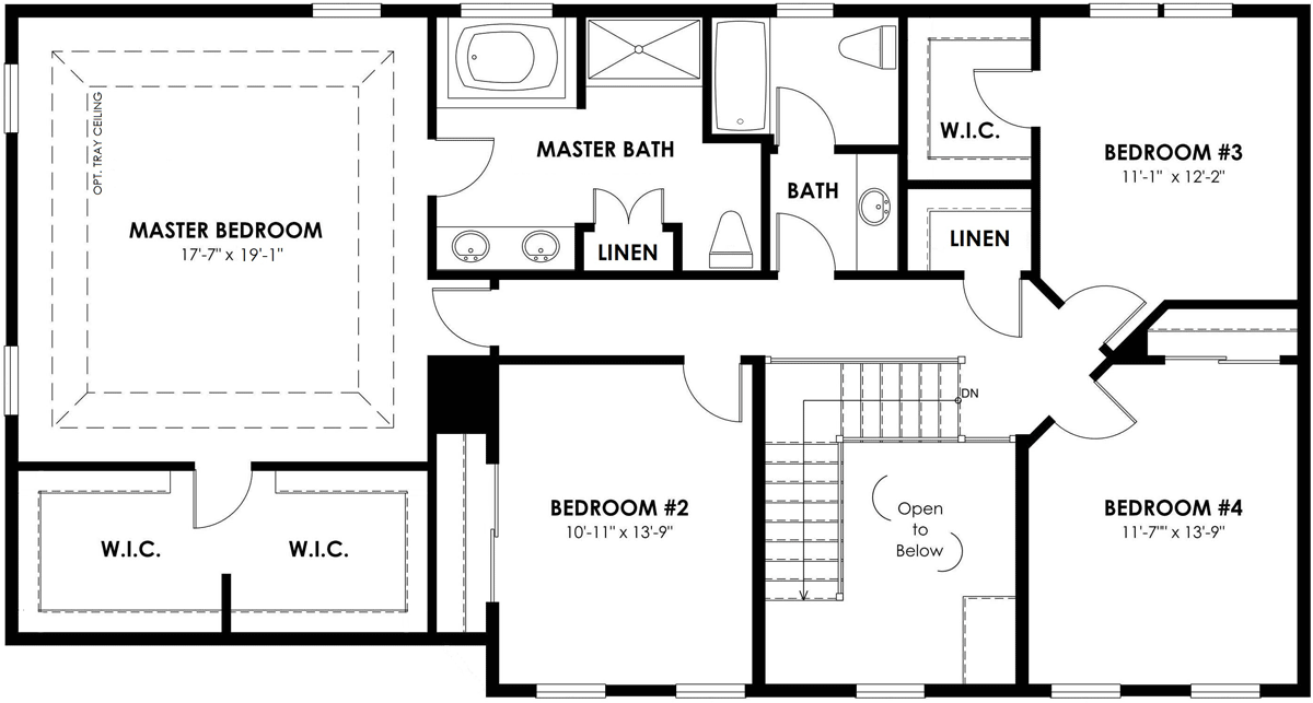 Stonegate | Devonshire Model - Floor Plan, Second Floor